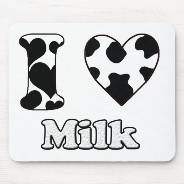 I Liebe Milch Mousepad (Vorne)