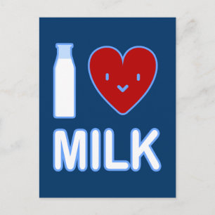 I Liebe Milch Postkarte