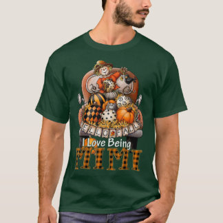 I Liebe Mimi Kariert Truck Bauer Pumpkin Gewürz T-Shirt