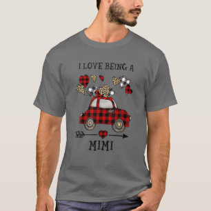 I Liebe Mimi Red Kariert Truck Herz Valentine T-Shirt