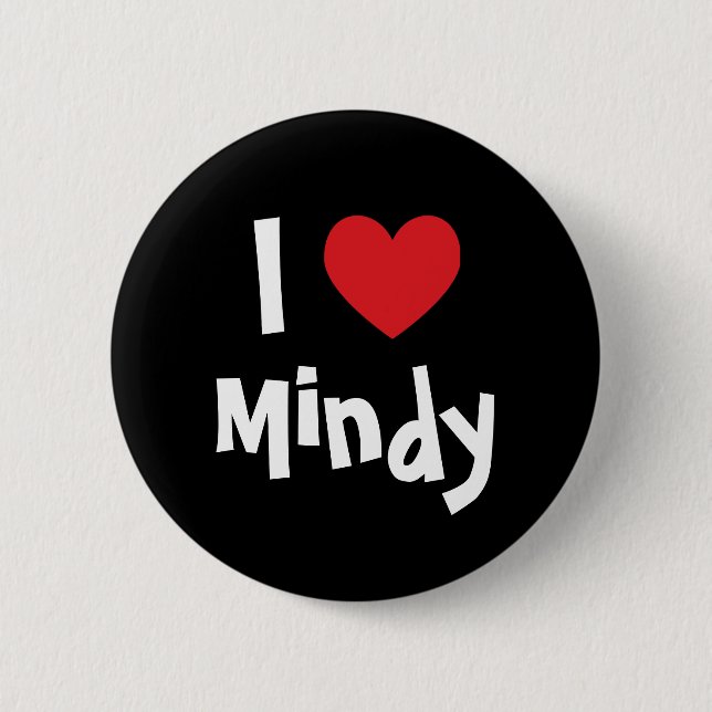 I Liebe Mindy Button (Vorderseite)