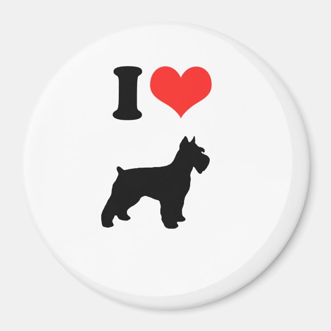 I Liebe Miniature Schnauzers Magnet (Vorne)