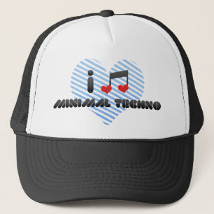 I Liebe minimales Techno Truckerkappe