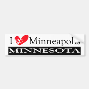 I Liebe Minneapolis Minnesota Autoaufkleber