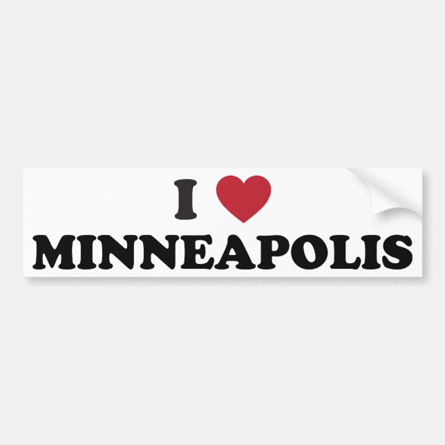 I Liebe Minneapolis Minnesota Autoaufkleber (Vorne)