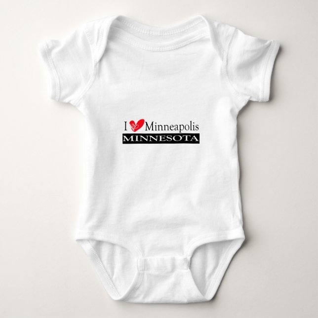 I Liebe Minneapolis Minnesota Baby Strampler (Vorderseite)
