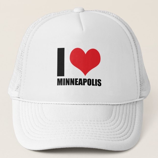 I Liebe Minneapolis Truckerkappe (Vorderseite)