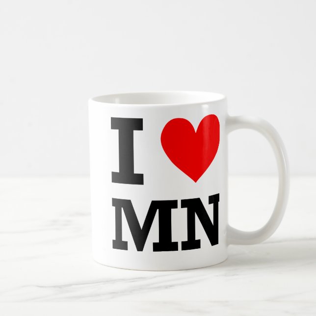 I Liebe-Minnesota-Entwurf Kaffeetasse (Rechts)