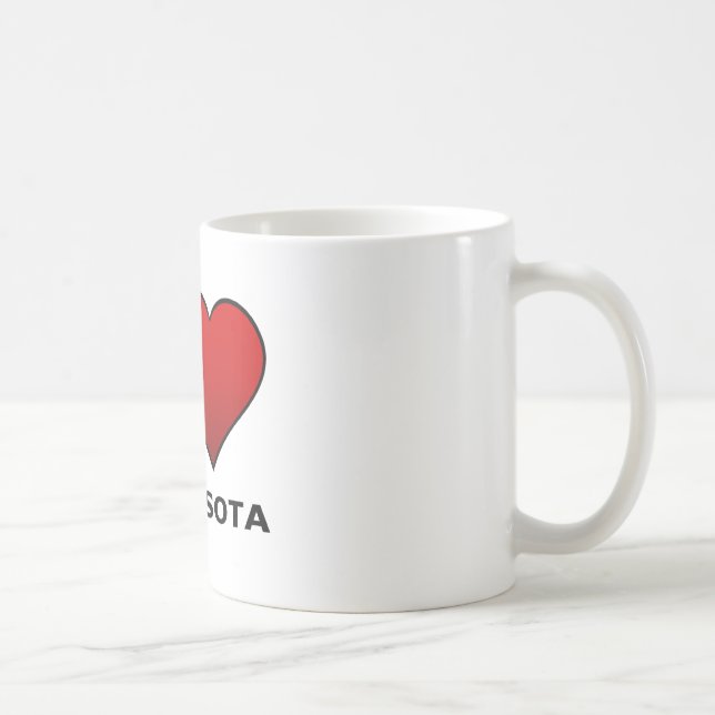I LIEBE MINNESOTA KAFFEETASSE (Rechts)