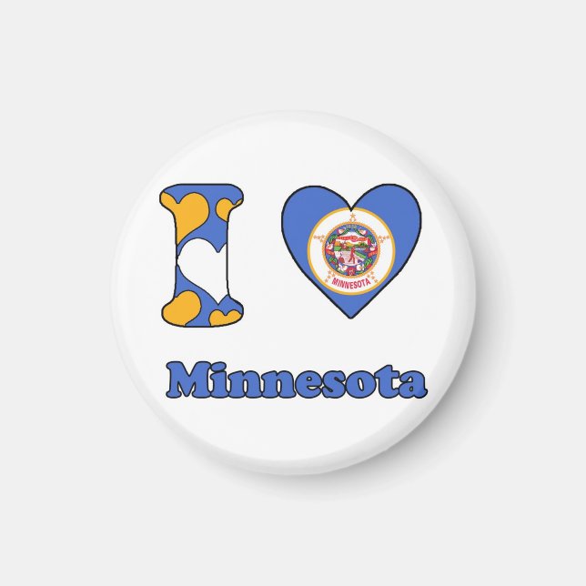 I Liebe Minnesota Magnet (Vorne)