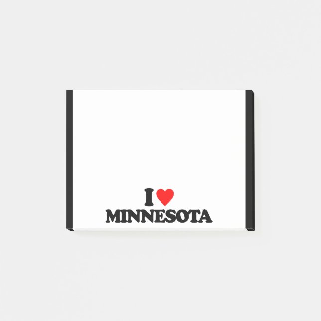 I LIEBE MINNESOTA POST-IT KLEBEZETTEL (Vorderseite)