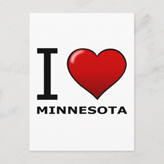 I LIEBE MINNESOTA POSTKARTE (Vorderseite)