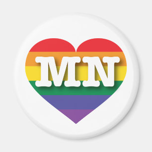 I Liebe Minnesota Rainbow Heart Magnet