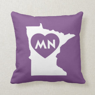 I Liebe-Minnesota-Staatthrow-Kissen 16" x 16" Kissen