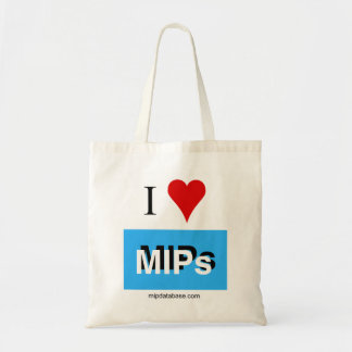 I Liebe-MIPs-Logo für die Sackdatenbank Tragetasche