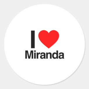 i Liebe Miranda Runder Aufkleber