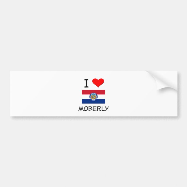 I Liebe Moberly Missouri Autoaufkleber (Vorne)