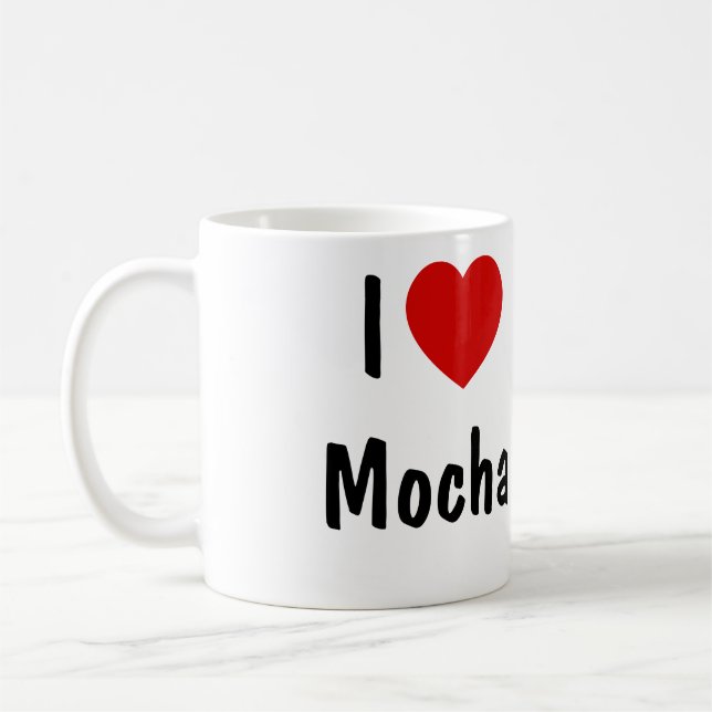 I Liebe Mocha-Kaffee Kaffeetasse (Links)