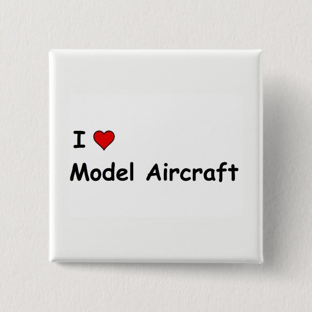 I Liebe Modellflugzeug Button (Vorderseite)