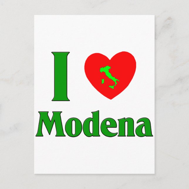 I Liebe Modena Italien Postkarte (Vorderseite)