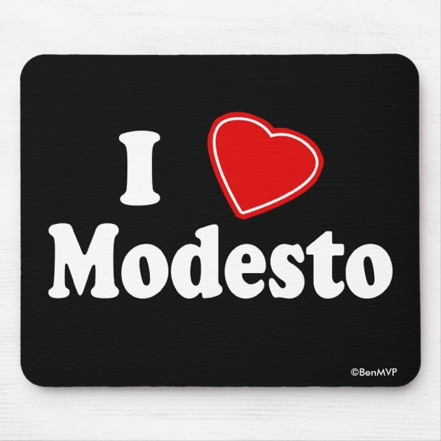 I Liebe Modesto Mousepad (Vorne)