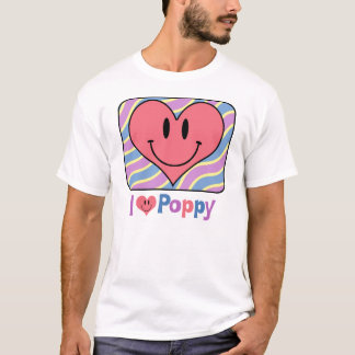 I Liebe-Mohnblume T-Shirt