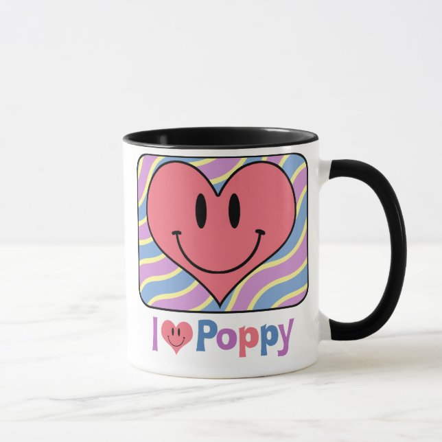 I Liebe-Mohnblume Tasse (Rechts)