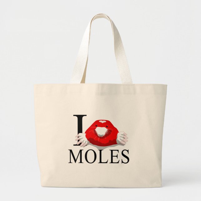 I Liebe-Mole-Tragetaschen Jumbo Stoffbeutel (Vorne)
