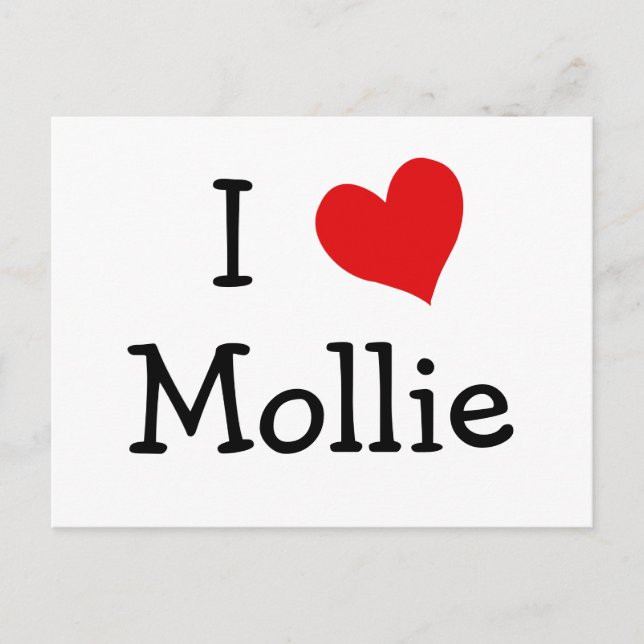 I Liebe Mollie Postkarte (Vorderseite)