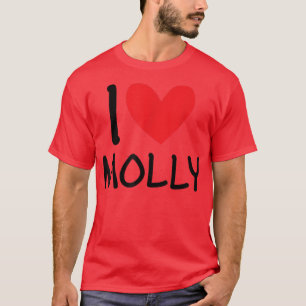 I Liebe Molly Name Personalisiert Girl BESTE FREUN T-Shirt