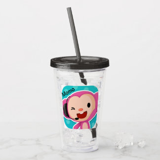 I Liebe Momo Monkey Acrylic Tumbler Acryltrinkbecher