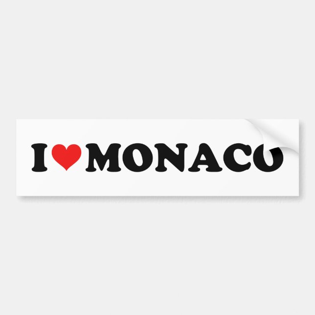 I Liebe Monaco Autoaufkleber (Vorne)