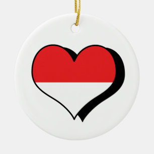 I Liebe Monaco Fahne Keramik Ornament