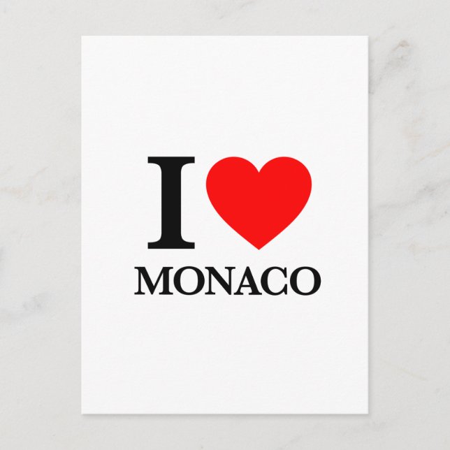 I Liebe Monaco Postkarte (Vorderseite)