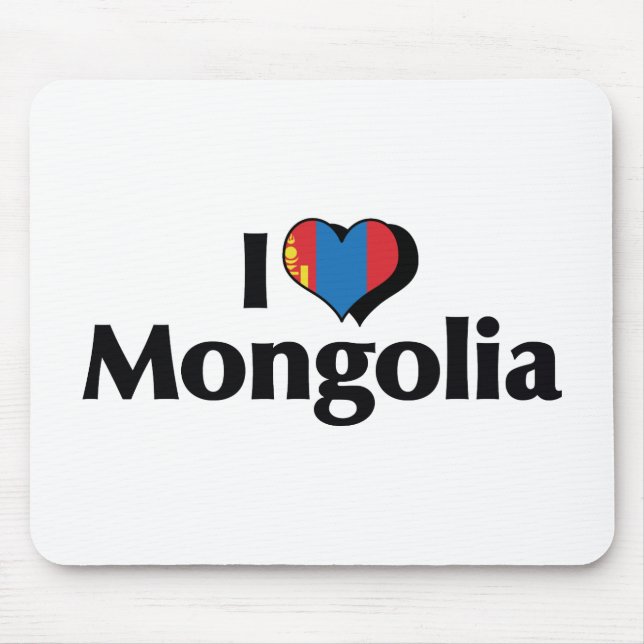 I Liebe Mongolei Mousepad (Vorne)