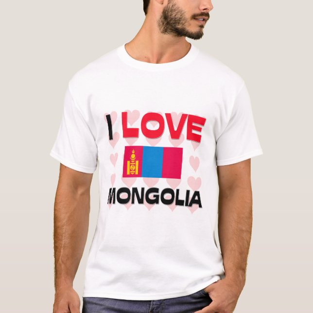 I Liebe Mongolei T-Shirt (Vorderseite)
