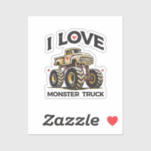 I Liebe Monster Truck Aufkleber