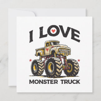 I Liebe Monster Truck Einladung