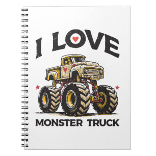 I Liebe Monster Truck Notizblock