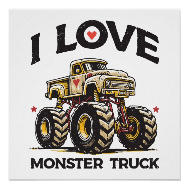I Liebe Monster Truck Poster (Vorderseite)