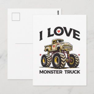 I Liebe Monster Truck Postkarte