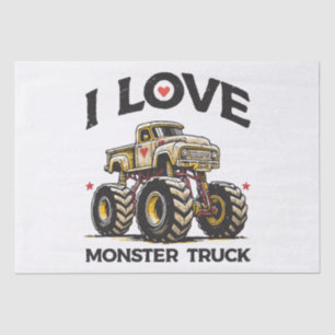 I Liebe Monster Truck Seidenpapier