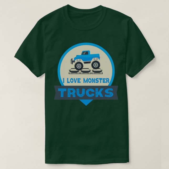 I Liebe Monster Trucks 13 T-Shirt (Design vorne)