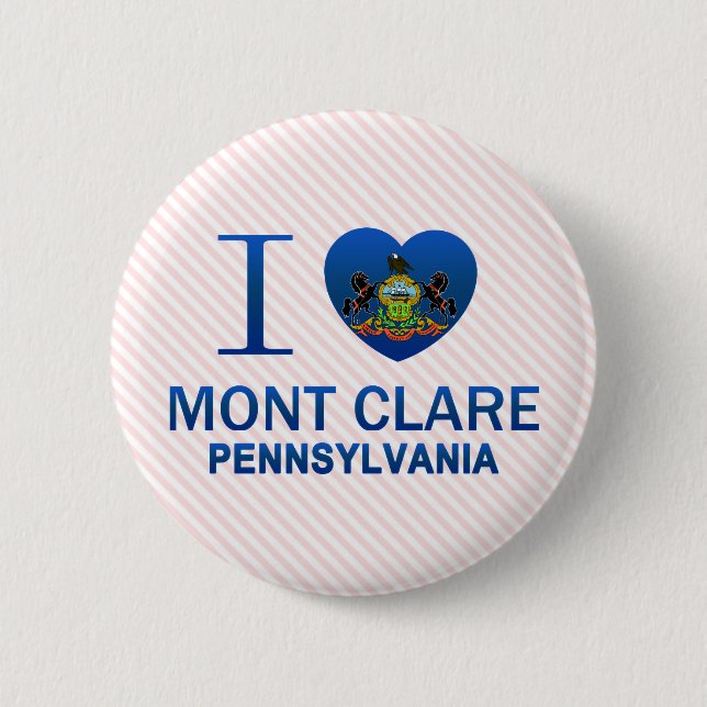 I Liebe Mont Clare, PA Button (Vorderseite)