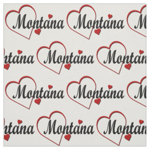 I Liebe Montana Herz Stoff