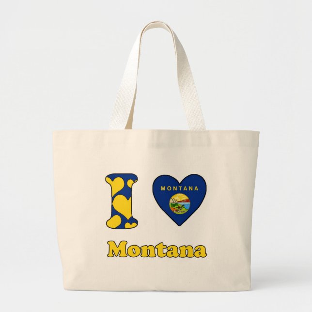 I Liebe Montana Jumbo Stoffbeutel (Vorne)