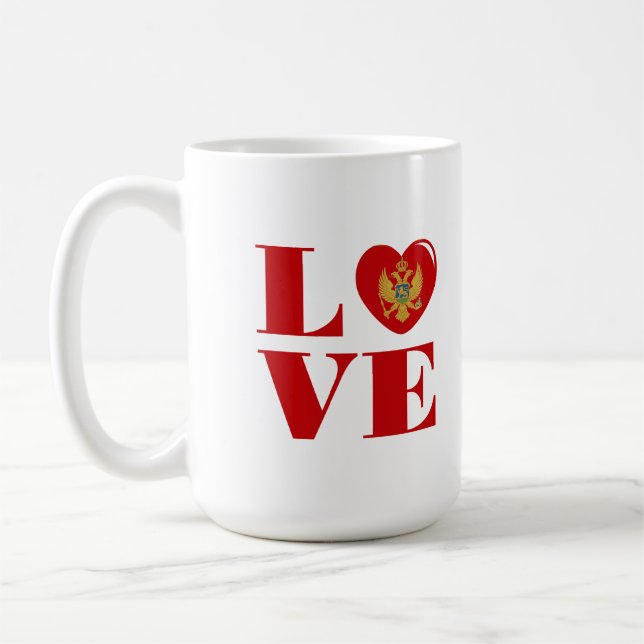 I Liebe Montenegro Kaffeetasse (Links)