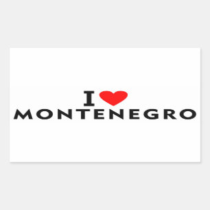 I Liebe Montenegro Land wie Herztourismus Rechteckiger Aufkleber
