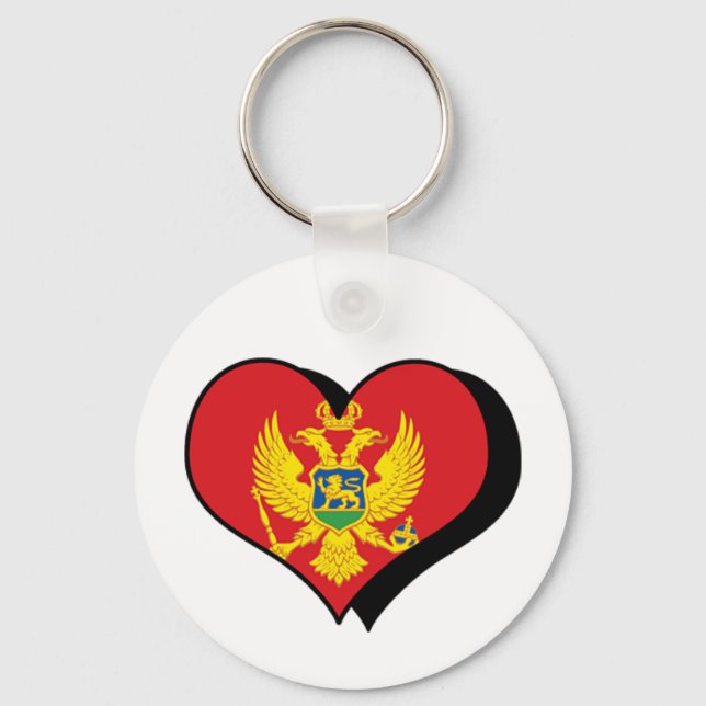I Liebe Montenegro Schlüsselanhänger (Vorderseite)