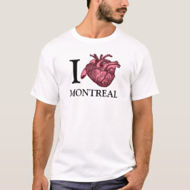 I Liebe Montreal anatomisch richtige Herzschlag T-Shirt